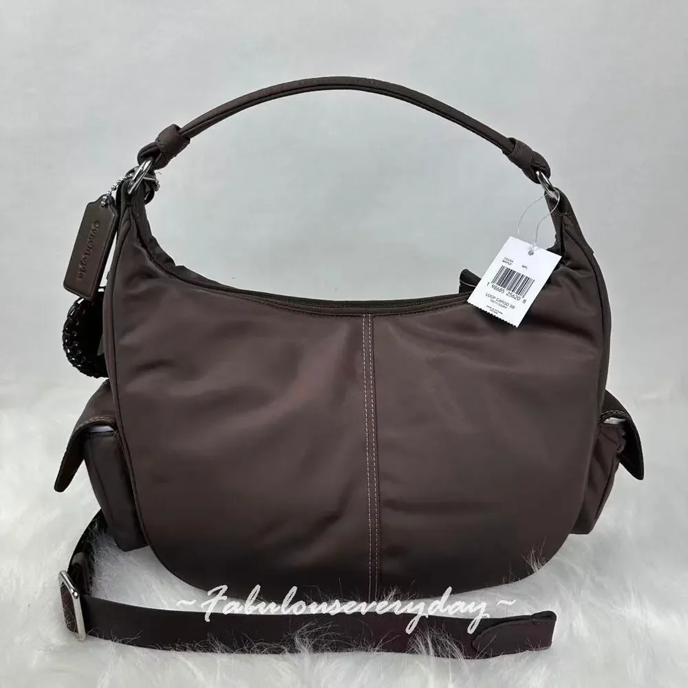 Coach Cargo Shoulder Bag Crossbody In rPET/Silver/Maple CDU54 NWT